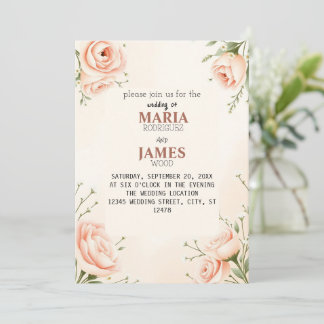 Romantische Einladung von Sunset Floral Wedding - 