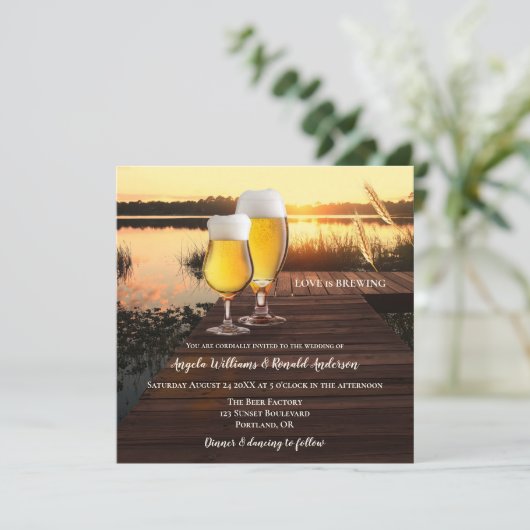 Romantische Einladung zum Sonnenuntergang (Stehend Vorderseite)