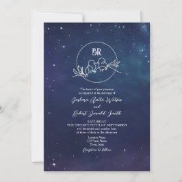 Romantische Einladung zur Hochzeitsfeier der Stern