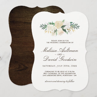 Romantische Einladungen für Hochzeiten in Holz