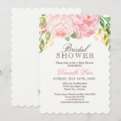 Romantische Einladungen zu Pink Peony Bridal (Vorne/Hinten)