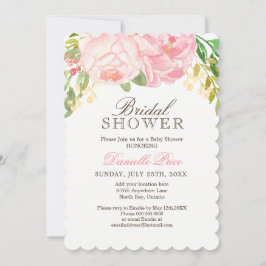 Romantische Einladungen zu Pink Peony Bridal