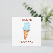 Romantische Eiscreme I Liebe Postkarten (Stehend Vorderseite)