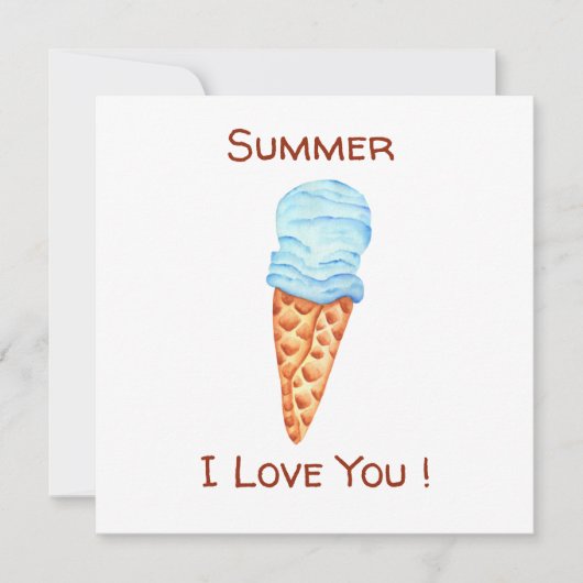 Romantische Eiscreme I Liebe Postkarten (Vorderseite)
