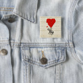Romantische Elefanten & Herzblasen Button (Beispiel)