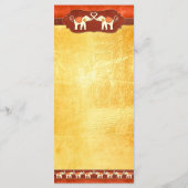 Romantische Elefanten Hochzeitsmenü Menükarte (Rückseite)