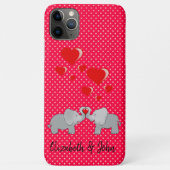 Romantische Elefanten rotes Herz auf Polka Dots Case-Mate iPhone Hülle (Rückseite)