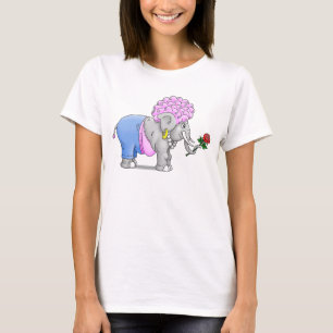 Romantische Elefanten Valentinstag T-Shirt
