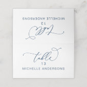 Romantische Elegance Wedding Dinner Gast Name Plac Platzkarte (Außenseite Aufgefaltet)