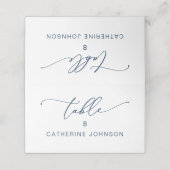 Romantische Elegance Wedding Dinner Gast Name Plac Platzkarte (Außenseite Aufgefaltet)