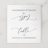 Romantische Elegance Wedding Dinner Gast Name Plac Platzkarte (Außenseite Aufgefaltet)