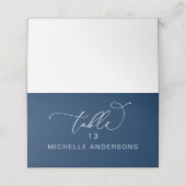 Romantische Elegance Wedding Dinner Name Platzkarte (Außenseite Aufgefaltet)