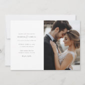 Romantische Elegant 2 Foto Hochzeit Einladung (Rückseite)