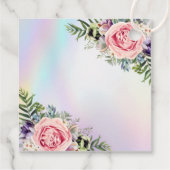 Romantische Elegant Charming Floral Quinceñera Geschenkanhänger (Rückseite)