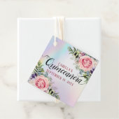 Romantische Elegant Charming Floral Quinceñera Geschenkanhänger (Beispiel)