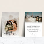 Romantische Elegant-Kalligrafie-Script-Foto Hochze Dankeskarte<br><div class="desc">Romantische Elegante Kalligrafie Script Foto Hochzeit Dankeschön Karte.</div>