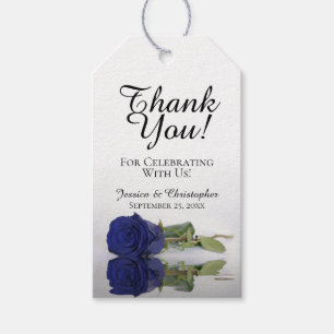 Romantische Elegant Navy Blue Rose Hochzeit Vielen Geschenkanhänger