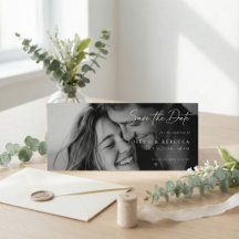 Romantische ELEGANT Schrift Foto-Hochzeit