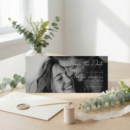 Romantische ELEGANT Schrift Foto-Hochzeit Save The Date