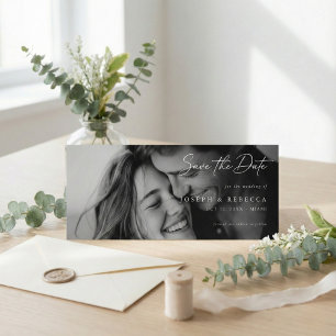 Romantische ELEGANT Schrift Foto-Hochzeit Save The Date