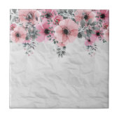 Romantische Elegante antike Blumenkomposition Fliese (Vorderseite)