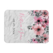 Romantische Elegante Antike Hochzeit der Flora Magnet (Horizontal)