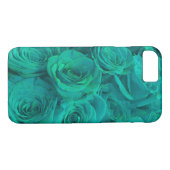 Romantische elegante aquamarine - grüne Rose Case-Mate iPhone Hülle (Rückseite (Horizontal))