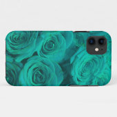 Romantische elegante aquamarine - grüne Rose Case-Mate iPhone Hülle (Rückseite (Horizontal))