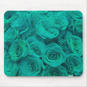 Romantische elegante aquamarine - grüne Rose Mousepad (Vorne)