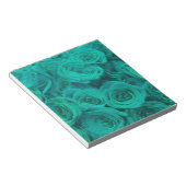Romantische elegante aquamarine - grüne Rose Notizblock (angewinkelt)