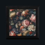 Romantische Elegante Barocke Blume Ölgemälde Erinnerungskiste<br><div class="desc">Romantische dunkle Elegante Barock Blume Öl Malerei Geschenkboxen für Schmuck oder kleine Geschenke.</div>