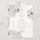 Romantische elegante Blumen-Hochzeitseinladung Einladung (Vorne/Hinten)