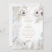 Romantische elegante Blumen-Hochzeitseinladung Einladung (Vorderseite)