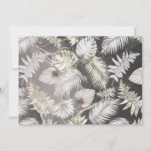 Romantische elegante blumengeschmückte Hochzeitsfe Einladung (Rückseite)