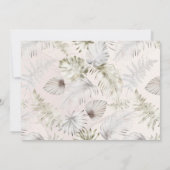 Romantische elegante blumengeschmückte Hochzeitsfe Einladung (Rückseite)