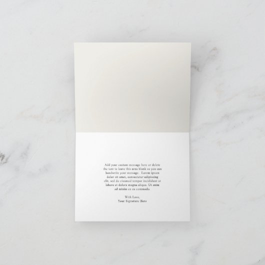 Romantische Elegante Frühlingsblüte Rosa Hochzeit Dankeskarte (Innenseite)