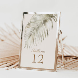 Romantische Elegante Golden Wedding Tischnummer