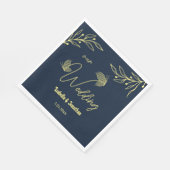 Romantische, elegante Goldmedaille-Blume Serviette (Ecke)