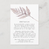 Romantische Elegante Hochzeit der Wasserfarben Begleitkarte (Vorderseite)