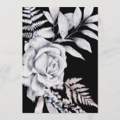 Romantische Elegante Hochzeit der Wasserfarben Menükarte (Rückseite)