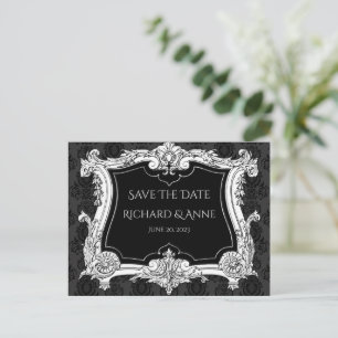 Romantische, elegante Hochzeit französisch gerahmt Postkarte
