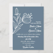 Romantische, elegante Hochzeit mit blühenden Blume Einladung (Vorderseite)