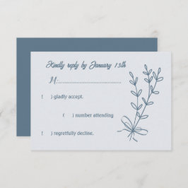 Romantische, elegante Hochzeit mit blühenden Blume RSVP Karte