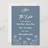 Romantische, elegante Hochzeit mit blühenden Blume Save The Date (Vorderseite)