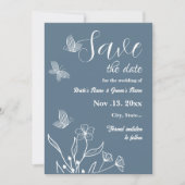 Romantische, elegante Hochzeit mit blühenden Blume Save The Date (Vorderseite)