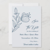 Romantische, elegante Hochzeit mit blühenden Blume Save The Date (Vorderseite)