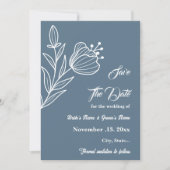 Romantische, elegante Hochzeit mit blühenden Blume Save The Date (Vorderseite)