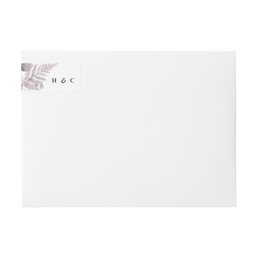 Romantische elegante Hochzeitsadresse Watercolor (Vorderseite)