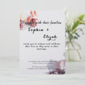 Romantische Elegante Hochzeitsfeier Einladung (Stehend Vorderseite)