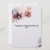 Romantische Elegante Hochzeitsfeier Einladung (Rückseite)